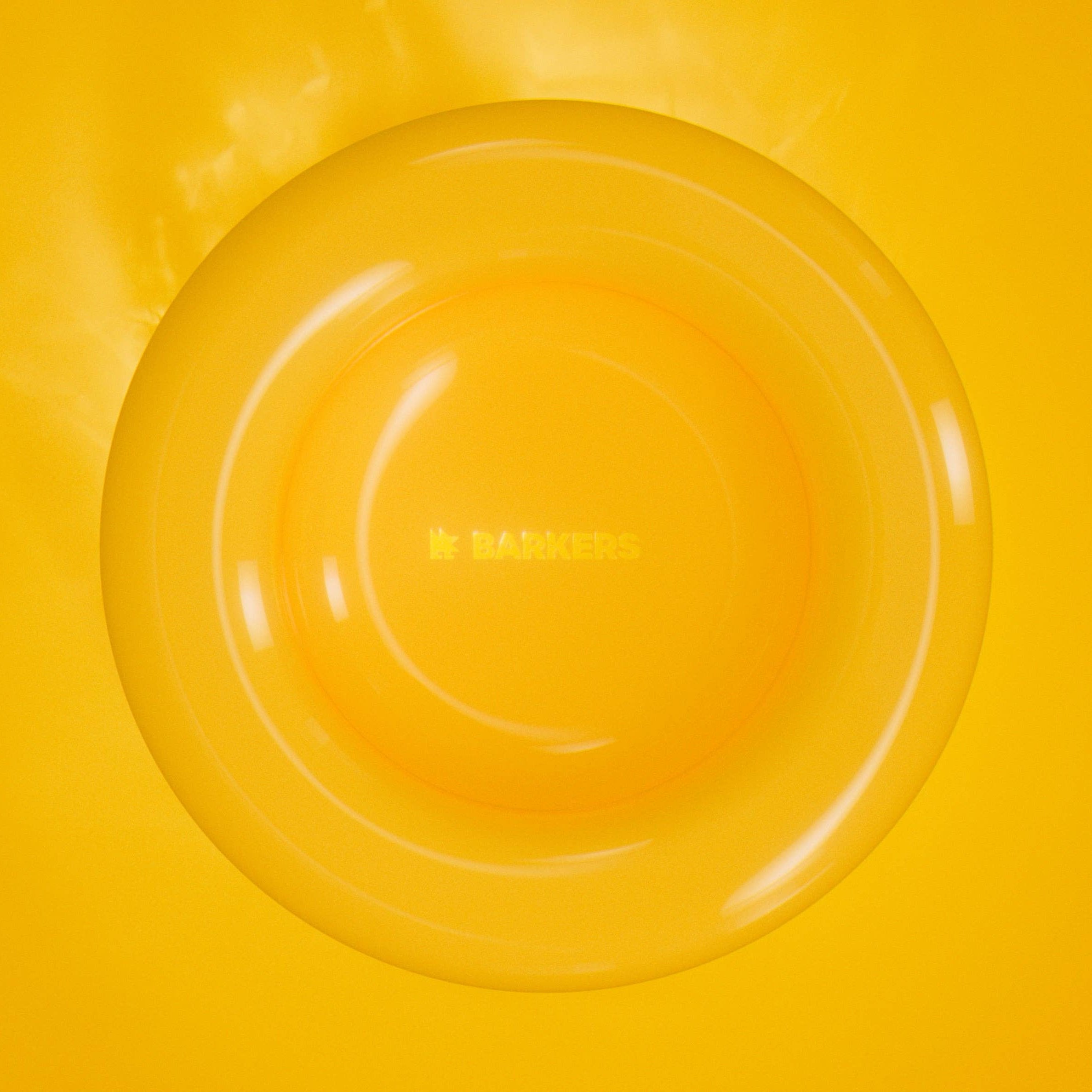 barkers dog bowl yellow