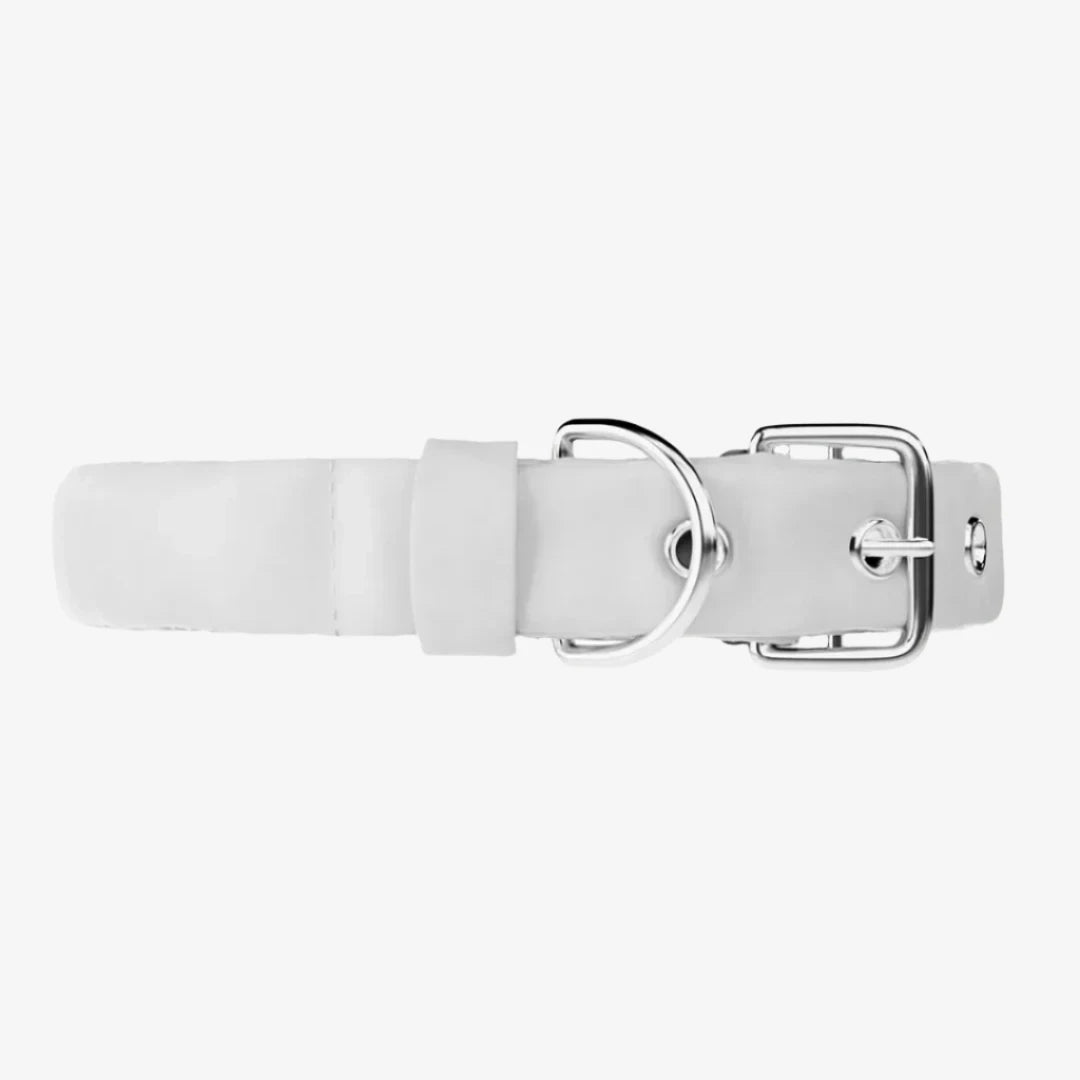 Puffed Leather Collar - Bone