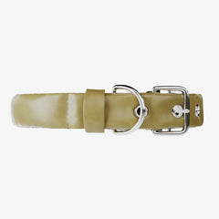 Puffed Leather Collar - Moss