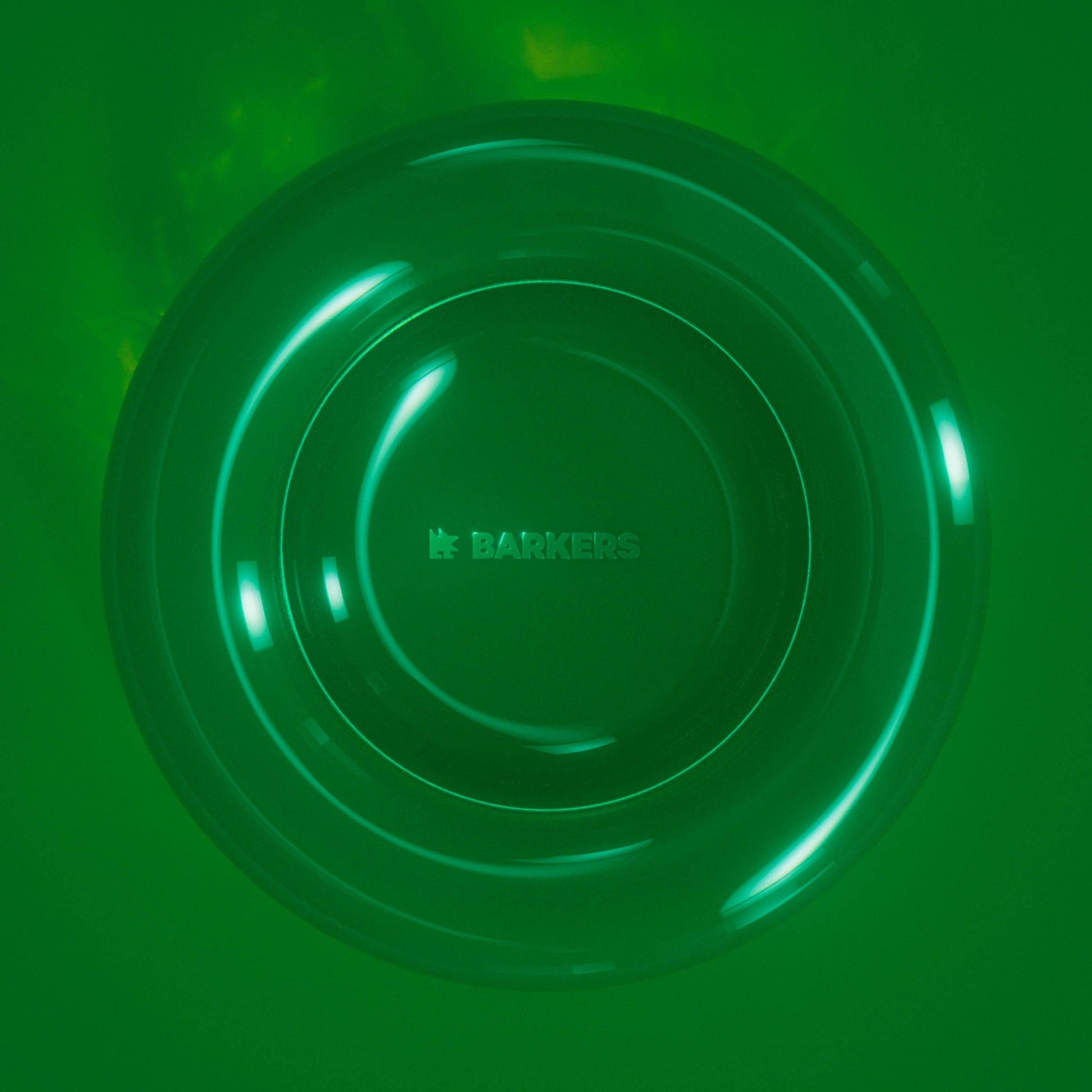 barkers dog bowl green