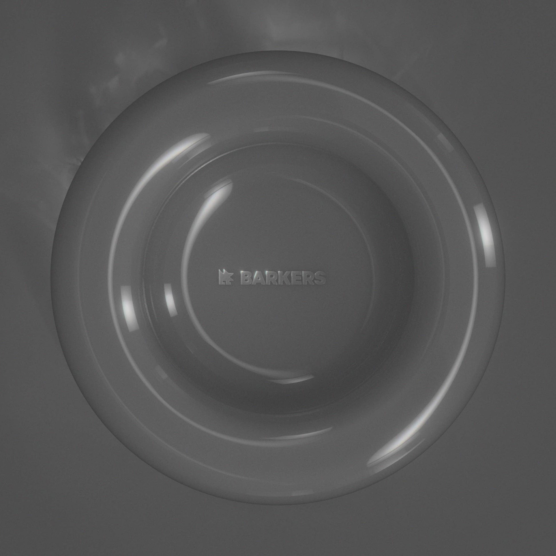 barkers dog bowl grey