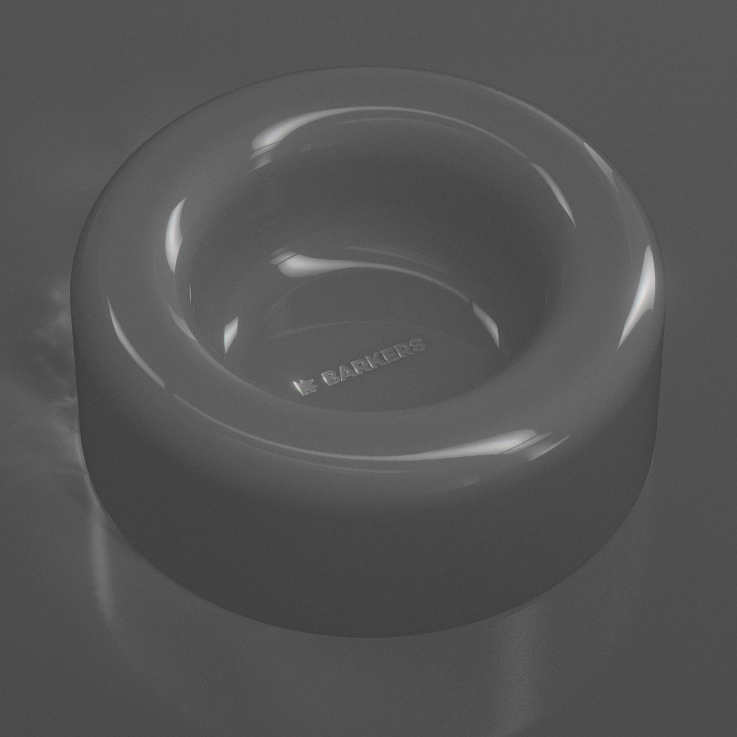 barkers dog bowl grey