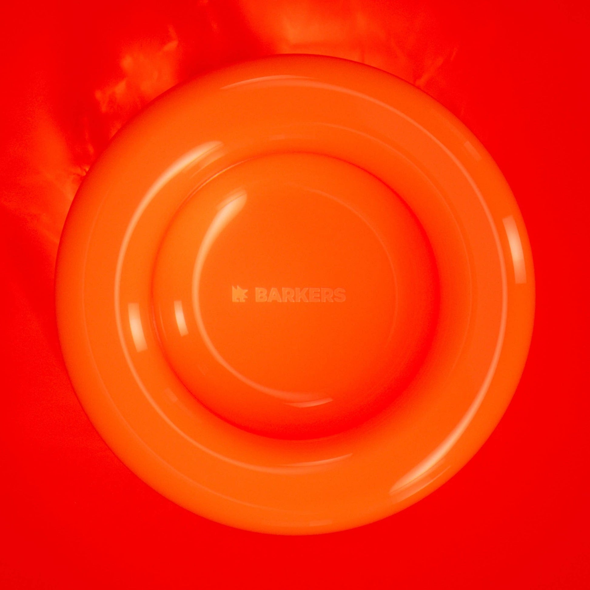 barkers dog bowl orange