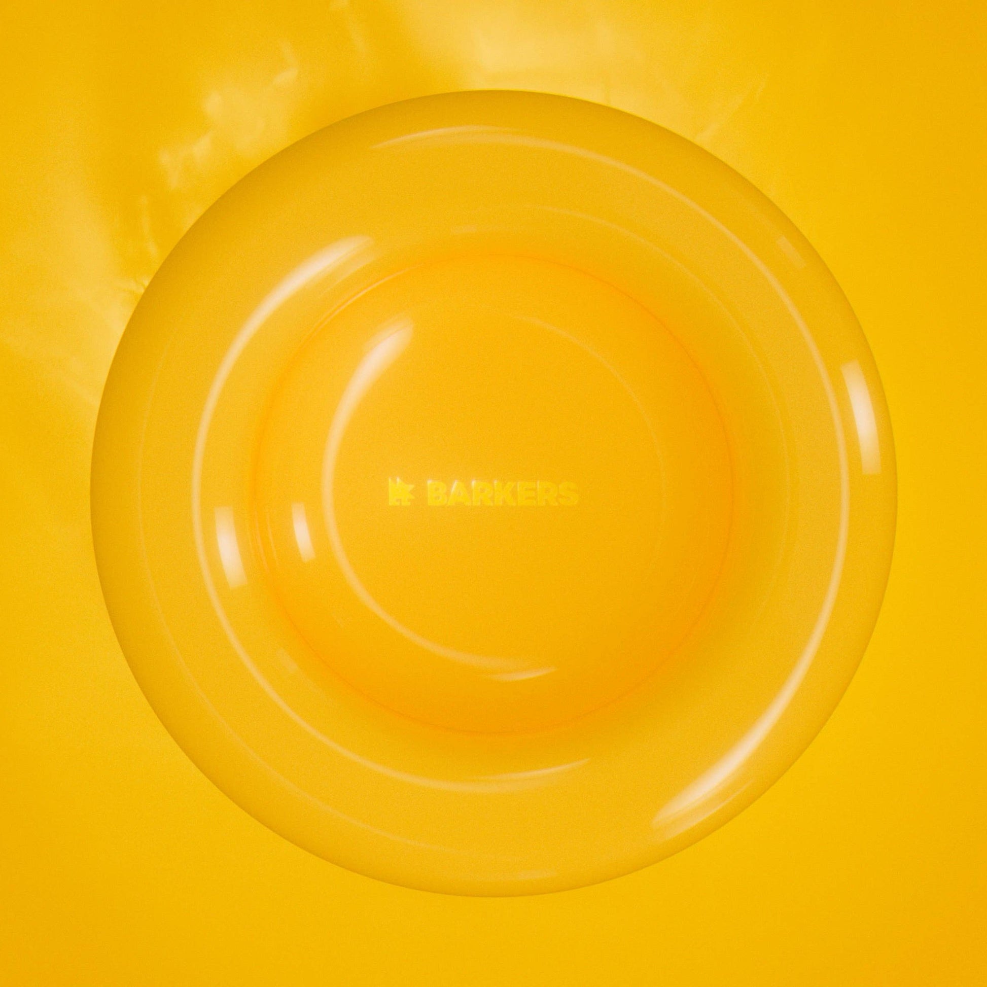 barkers dog bowl yellow