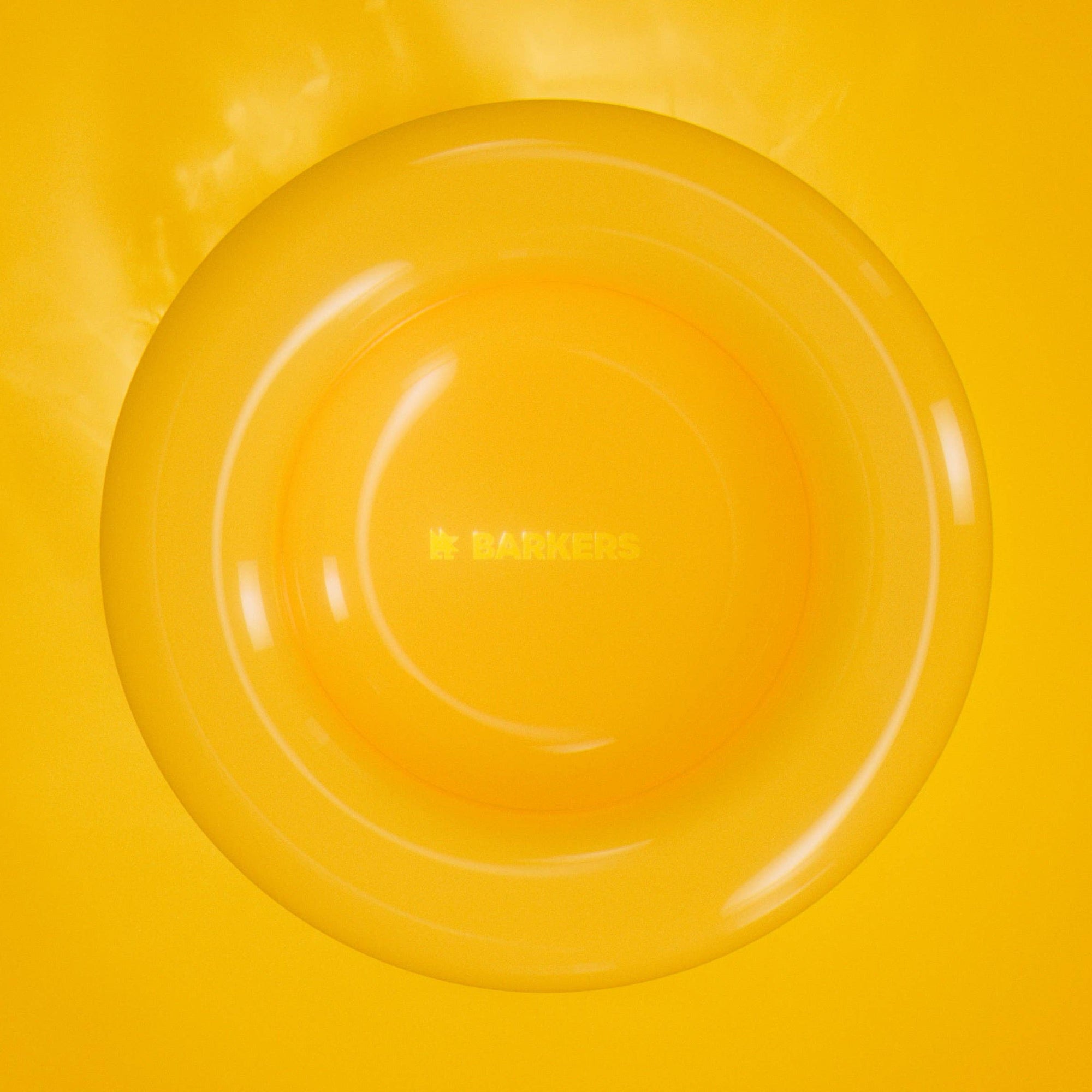 barkers dog bowl yellow