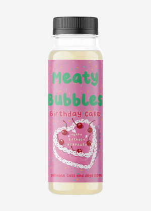 birthday cake meaty bubbles for dogs