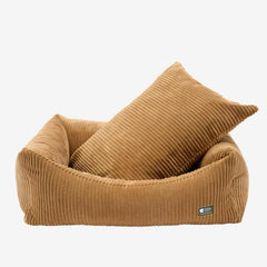 Corduroy Dog Bed - Mustard