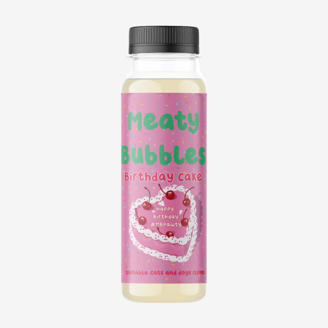 birthday cake flavour dog-friendly bubbles 