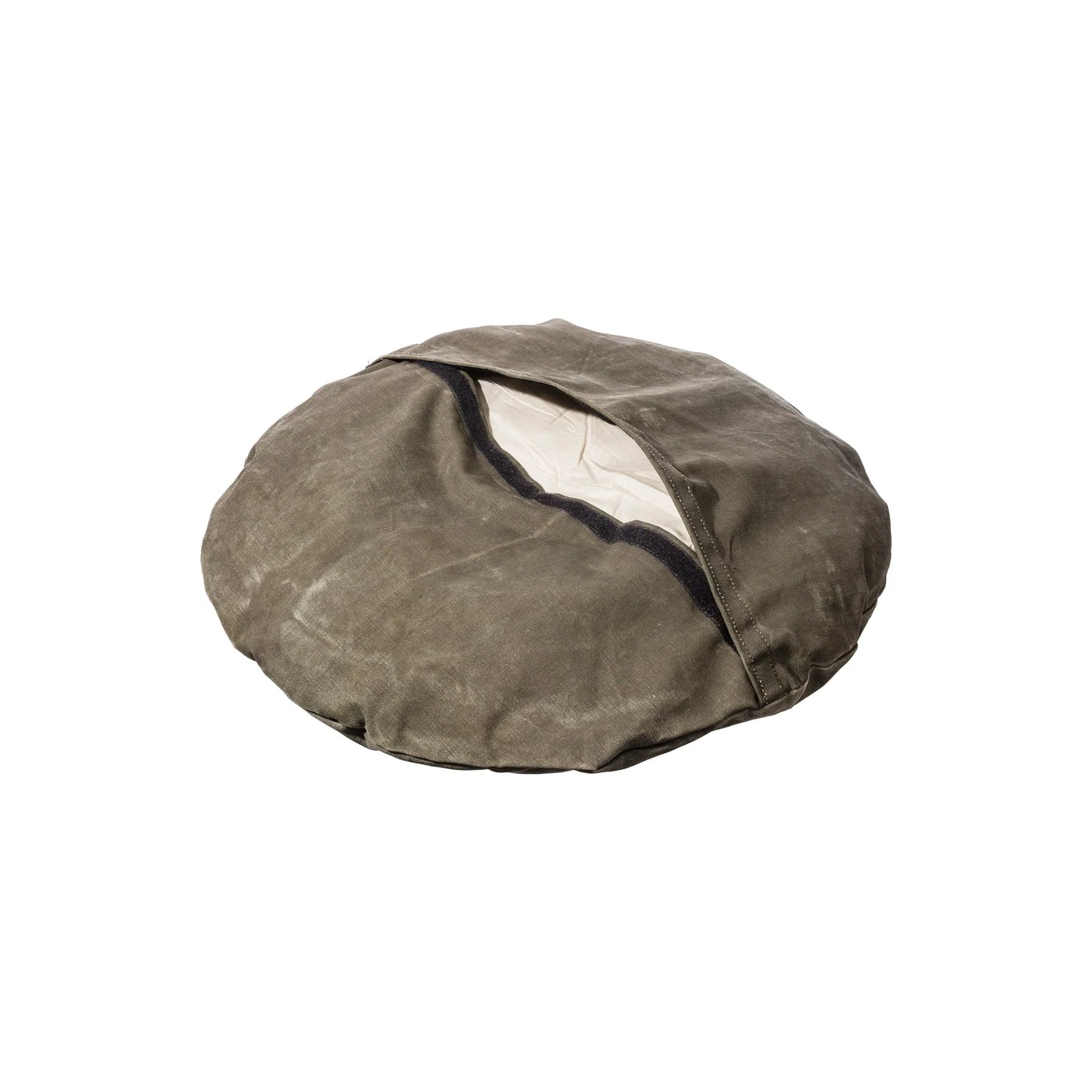 Brown tent bed pillow on a white background
