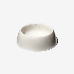 Marble Pet Bowl - White