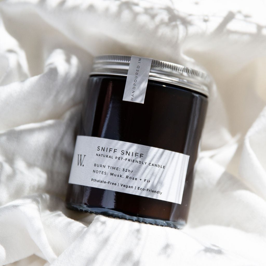Pet safe candle made with soy wax and natural scents