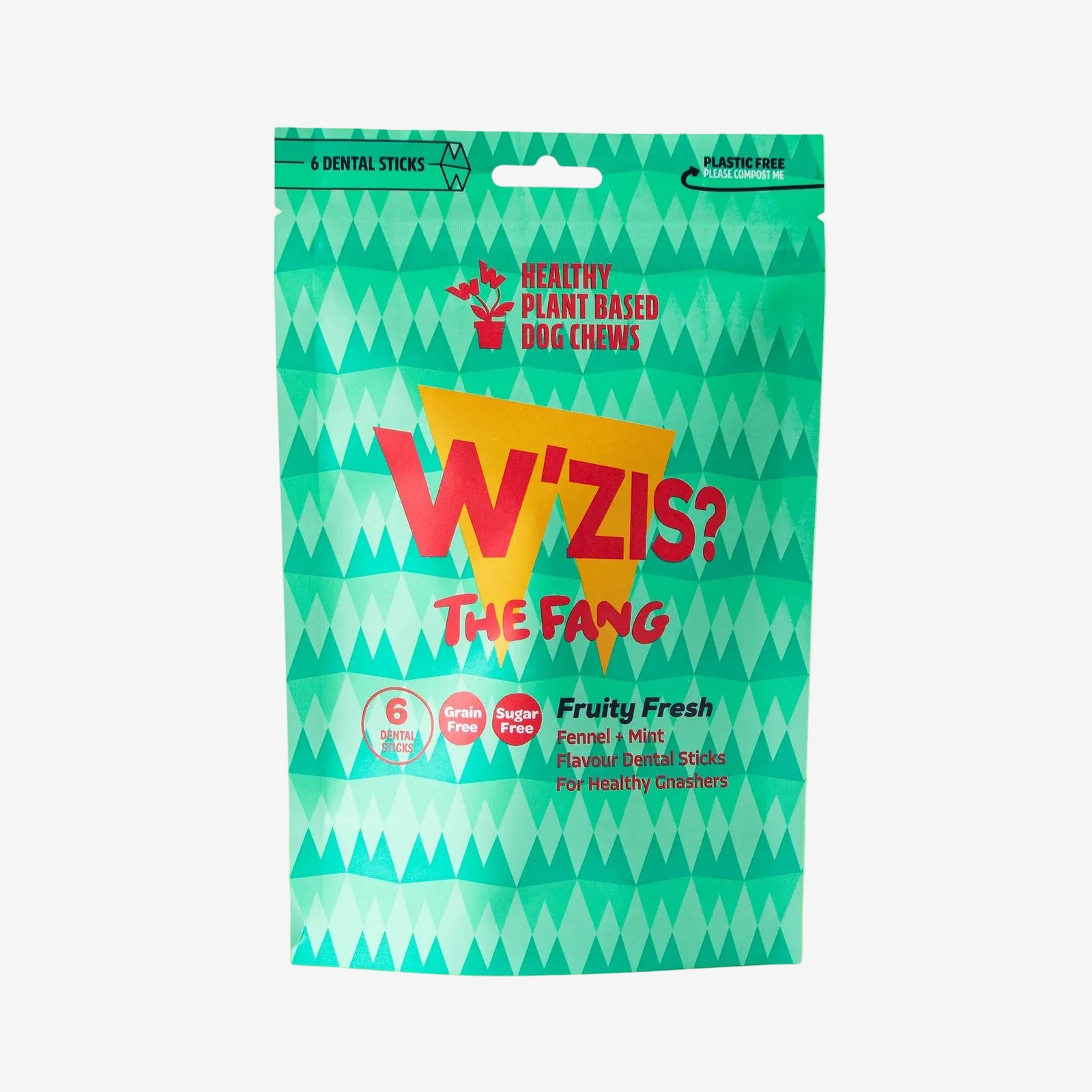 green pouch of dog chews